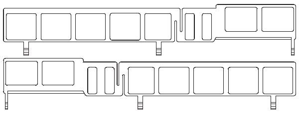 Seitenfenster rechts+links, Endwagen A