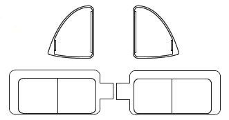 Fenster, rechts+links (Führerhaus)