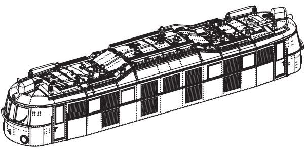 Gehäuse komplett (ohne Pantographen)