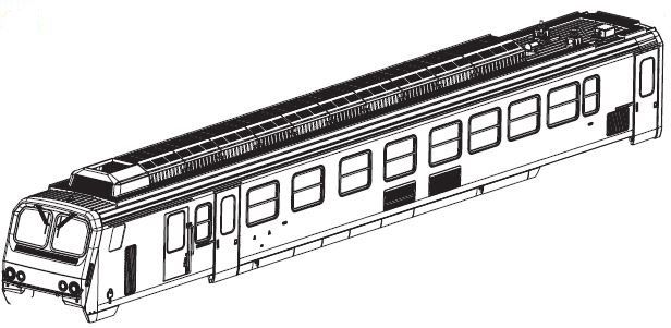 Gehäuse Wagen A, vst. (ohne Stromabnehmer)