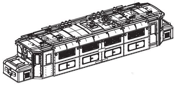 Gehäuse, komplett ohne Stromabnehmer