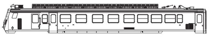 Gehäuse Wagen A, vst. (ohne Stromabnehmer)