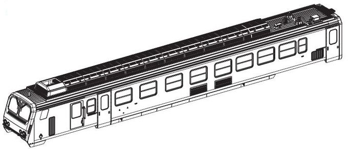 Gehäuse Wagen A, vst. (o. Stromabnehmer)