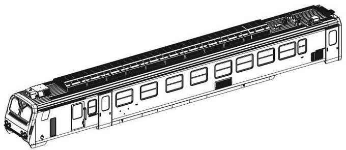 Gehäuse Wagen A, vst. (o. Stromabnehmer)