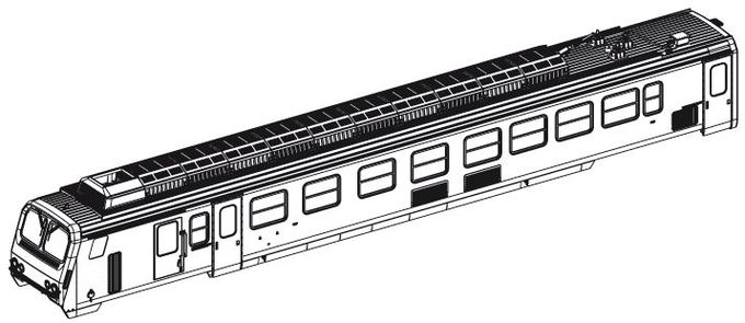 Gehäuse Wagen A, vst. (ohne Stromabnehmer)