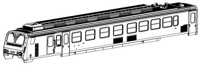 Gehäuse Wagen A, vst. (ohne Stromabnehmer)