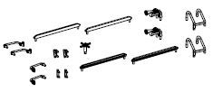 Handstangen, Fahnenhalter, Antenne, Lüftungsgitter