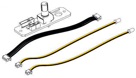 Potiplatine m. Kabel und LED (Triebwerkbeleuchtung)