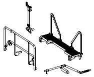 Laufsteg mit Geländer/Kurbel