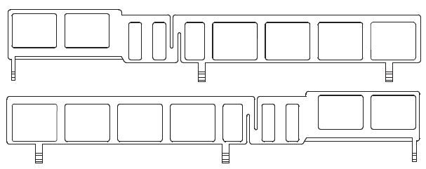 Seitenfenster rechts+links, Endwagen B