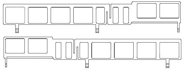 Seitenfenster rechts+links, Endwagen B