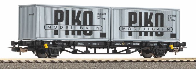 GER: Containertragwagen DR IV 2 x 20ft Container VEB PIKO