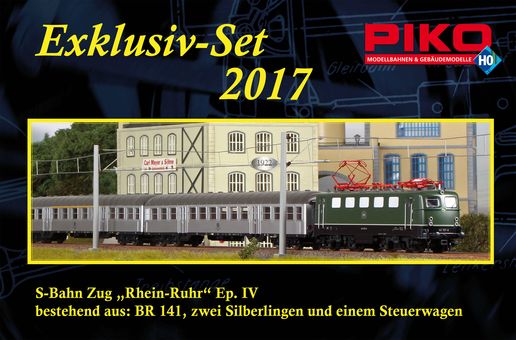 Piko Exklusiv-Set 2017 zum Tag der Offenen Tür: BR 141 DB IV "S-Bahn Zug" Artikelnummer: 58113