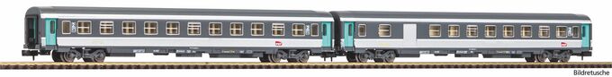 N 2er Set Abteilwagen 2 Klasse + 2 Klasse Gepäckabteilwagen SNCF VI