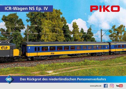 Piko Personenwagen ICR 2. Klasse mit Gepäckabteil NS IV Artikelnummer: 97632