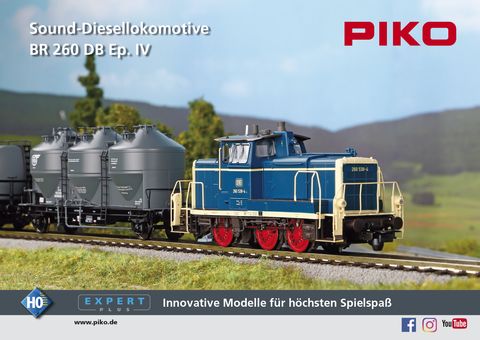 Piko Sound-Diesellok BR 260 DB IV, inkl. PIKO Sound-Decoder und Digital-Kupplung Artikelnummer: 55900