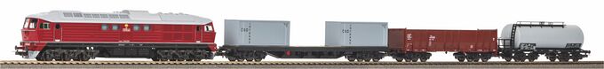 Starter Set BR 130 ČSD w. 3 Freight Cars, PIKO A-Track w. Railbed