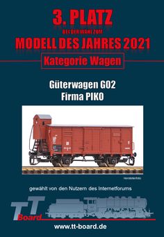 Piko TT Gedeckter Güterwagen G02 DR III ohne Bremserhaus Artikelnummer: 47761