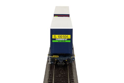 Taschenwagen T3000e Cemat mit 2 "Dissegna" Trailern SBB VI
