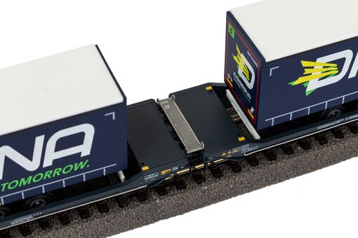 Taschenwagen T3000e Cemat mit 2 "Dissegna" Trailern SBB VI